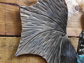 Hand Forged Dragon Door Handle: Wrought Iron Barn Door Decor