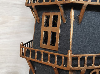 Handmade Wrought Iron Lighthouse Lamp: Bedside Night Light