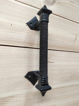 Hand Forged Barn Door Handle: Rustic Medieval Style