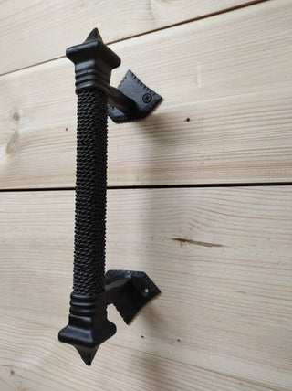 Hand Forged Barn Door Handle: Rustic Medieval Style