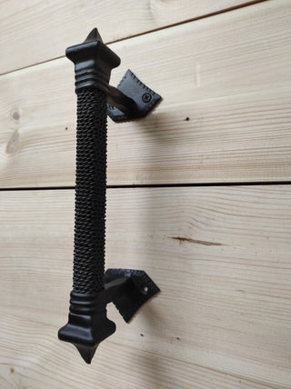 Barn door handles, door handles. Rustic, medieval hand forged handle