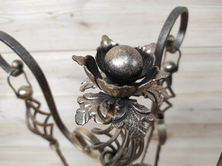 Hand Forged Fireplace Tools Set: Poker, Tongs, Shovel, Broom