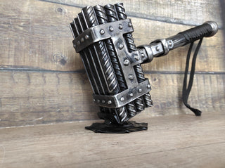 Hand Forged Wrought Iron Viking Hammer: Decorative Iron Gift, Thor hammer