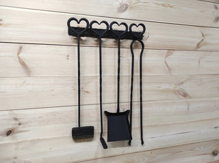 Forged fireplace tools set, fireplace poker, fireplace tongs, shovel, broom, hand forged, fireplace gift, fireplace tool, fire poker