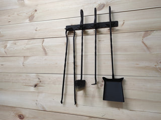 Forged fireplace tools set, fireplace poker, fireplace tongs, shovel, broom, hand forged, fireplace gift, fireplace tool, fire poker