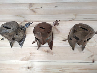 Handmade Spartan Helmet Axe Holder: Metal Axe Stand