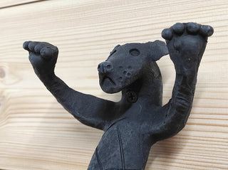 Hand Forged Dog Door Handle: Metal Barn Door Hardware