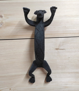 Hand Forged Dog Door Handle: Metal Barn Door Hardware