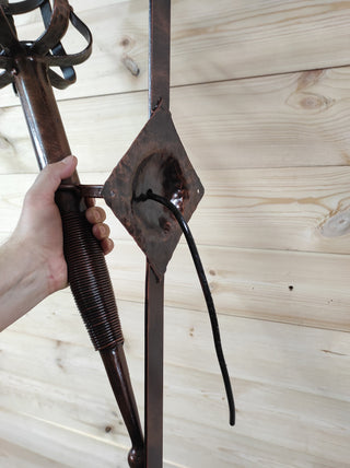 Hand Forged Wrought Iron Wall Sconce: Medieval Viking Torch Lantern