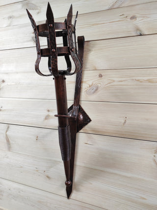 Wall sconce torch, Viking sconce torch, Medieval sconce torch, Viking lantern, Wall lantern, Wrought iron sconces, Medieval lantern