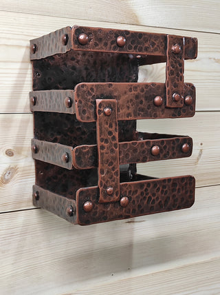Handmade Wrought Iron Wall Lamp: Viking Decor Lantern