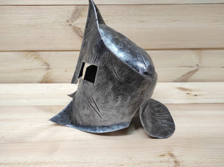 Spartan helmet, axe stand, axe holder, handmade helmet, metal helmet,iron axe holder