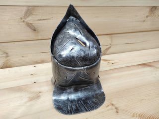 Handmade Spartan Helmet Axe Holder: Metal Axe Stand