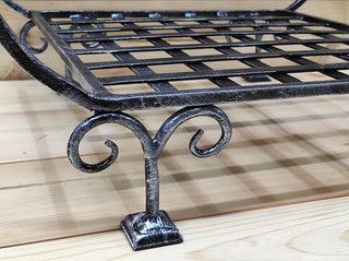 Handmade Wrought Iron Firewood Basket: Decorative Fireplace Log Holder