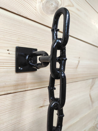 Barn door handle Chain, metal door pull, original door handle, handmade handle, workshop handle, garage handle