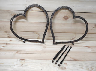 Handmade Heart Firewood Rack: Wrought Iron Fireplace Basket