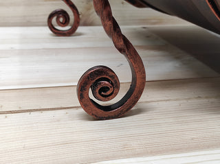 Handmade Wrought Iron Log Holder: Rustic Firewood Basket