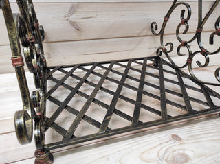 Hand Forged Wrought Iron Log Holder: Firewood Storage Basket