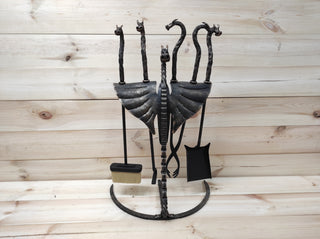 Fireplace set, Fireplace poker, Fireplace Tongs, Shovel, Broom, Hand Forged, Fireplace Gift, Fireplace Tool, Fire Poker