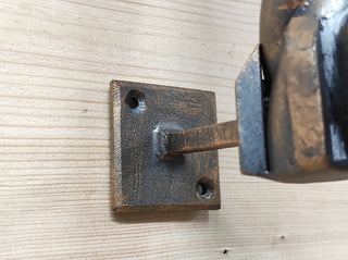 Hand Forged Iron Castle Door Handle: Medieval Barn Decor