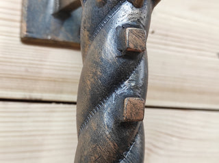 Hand Forged Iron Castle Door Handle: Medieval Barn Decor
