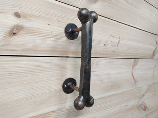 Door handle dog bone, barn door handle, door handle, metal handle, hand forged handle