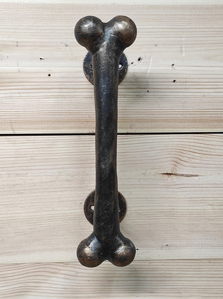 Door handle dog bone, barn door handle, door handle, metal handle, hand forged handle