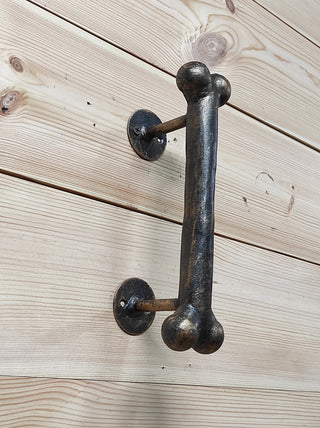 Hand Forged Dog Bone Door Handle: Metal Barn Door Hardware