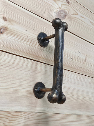 Door handle dog bone, barn door handle, door handle, metal handle, hand forged handle