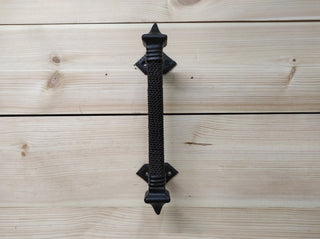 Hand Forged Barn Door Handle: Rustic Medieval Style