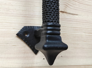 Hand Forged Barn Door Handle: Rustic Medieval Style