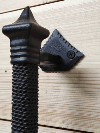Hand Forged Barn Door Handle: Rustic Medieval Style