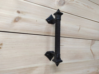 Hand Forged Barn Door Handle: Rustic Medieval Style