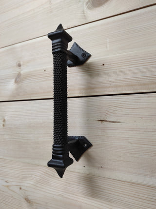 Hand Forged Barn Door Handle: Rustic Medieval Style