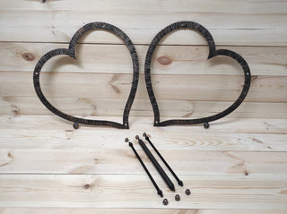 Heart Firewood Rack: Handmade Wrought Iron Log Holder