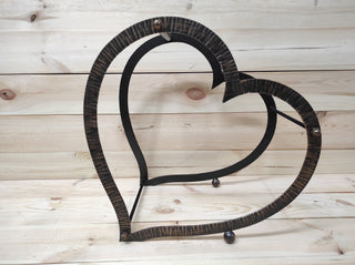 Log holder, Firewood storage, Firewood rack Heart, Firewood basket, Metal basket for firewood, Storage basket, Wrought iron basket