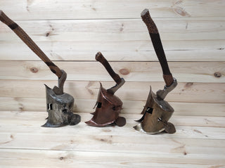 Spartan helmet, axe stand, axe holder, handmade helmet, metal helmet,iron axe holder