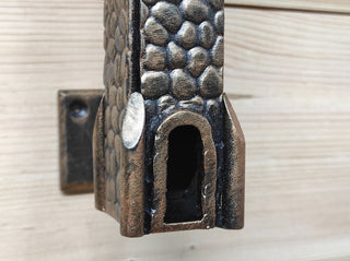 Hand Forged Iron Castle Door Handle: Medieval Barn Decor