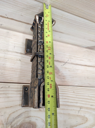 Hand Forged Iron Castle Door Handle: Medieval Barn Decor