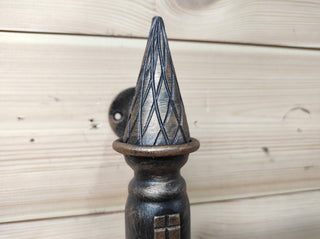 Hand Forged Iron Castle Door Handle: Rustic Barn Decor