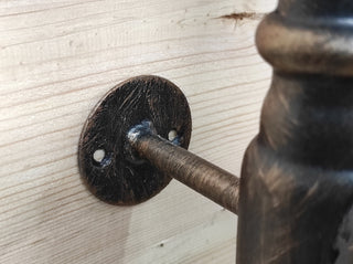 Hand Forged Iron Castle Door Handle: Rustic Barn Decor