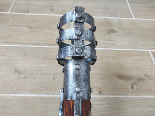 Handmade Iron Wall Sconce Candle Holder: Medieval Torch Style