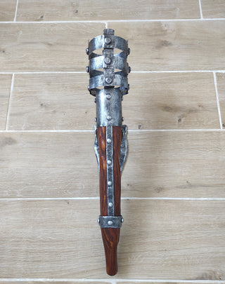 Handmade Iron Wall Sconce Candle Holder: Medieval Torch Style