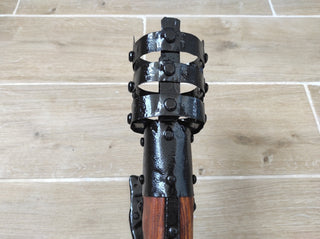 Handmade Iron Torch Candle Holder: Medieval Wall Sconce