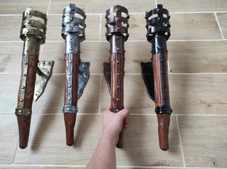 Handmade Iron Wall Sconce Candle Holder: Medieval Torch Style