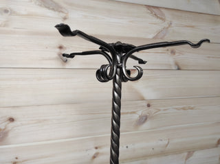 Forged fireplace tools set, fireplace poker, fireplace tongs, shovel, broom, floor stand, hand forged, fireplace gift