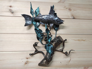 Fish sconce, Sea lamp, gift for fisherman, night light, wall sconce fish