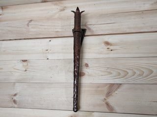 Hand Forged Wrought Iron Wall Sconce: Viking Medieval Torch