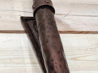 Hand Forged Wrought Iron Wall Sconce: Viking Medieval Torch