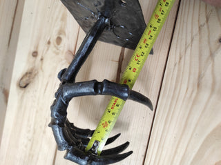Skeleton Hands Axe Wall Mount: Handmade Iron Axe Holder